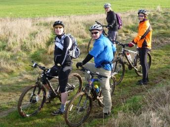 Riders on the ridgeway near Coate Water.