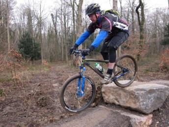 Rock drop at Leigh Woods skills loop.