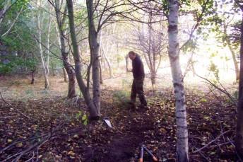 Cutting a new line at the Croft Trail in Swindon.