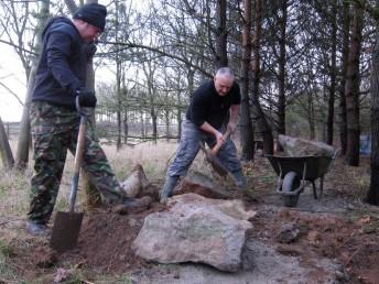 Rock feature at Croft Trail in Swindon.