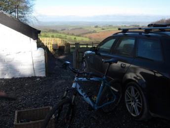 View from Mudtrek accomodation near Brechfa.