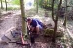 First trail build day at the Croft Trail in the woods behind Nationwide in Swindon.