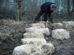 Rock feature at the Croft Trail in Swindon.