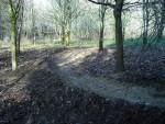 Corner cutting berm at Croft Trail in Swindon.