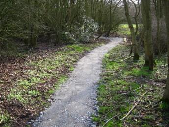 Resurfaced trail in Swindon.