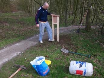 New sign post at the Croft Trail in Swindon.