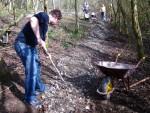 Volunteers building a trail in Swindon.