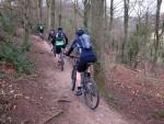 Riding in the woods near Stonesfield.
