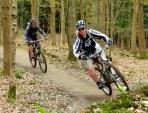 Women riders on the berms at the Forest of Dean