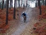 Riding down the Ski Run at Swinley.