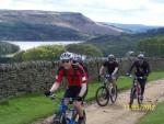 Climbing a hill near the Ladybower reservoir in the Peak District.