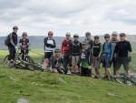 Group of mountain bikers in the Peak District.