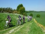 Group of riders on a beginnger friendly ride near Swindon.