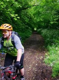 Mountain biker on the Marlborough downs.