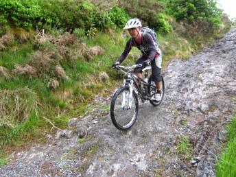 Rocky descent in mid Wales.