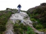 Riding a rock in the Elan Valley.