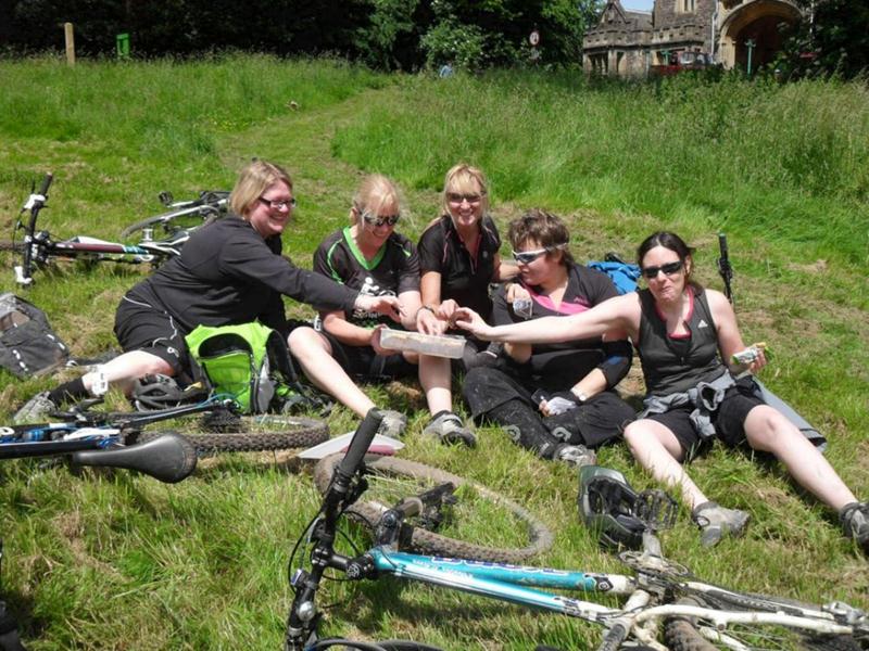 Picnic in the park at Ashton Court when biking.