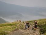 Climbing Snowdon on a bike.