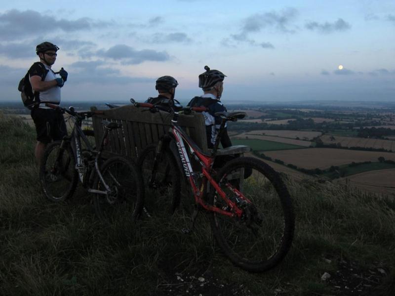 Evening view from Martinsell hill fort in Wiltshire.