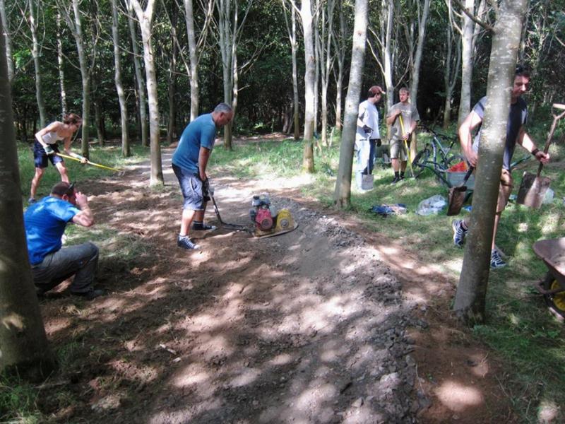 A new berm at the Croft trail in Swindon.