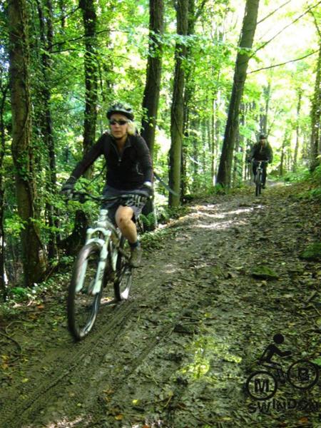 Mountain biking near Dursley.