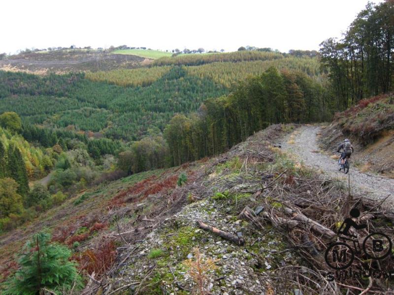 Downhill ride near Brechfa.