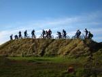 Painswick beacon mountain bikers.