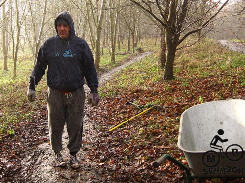 Trail building in the rain