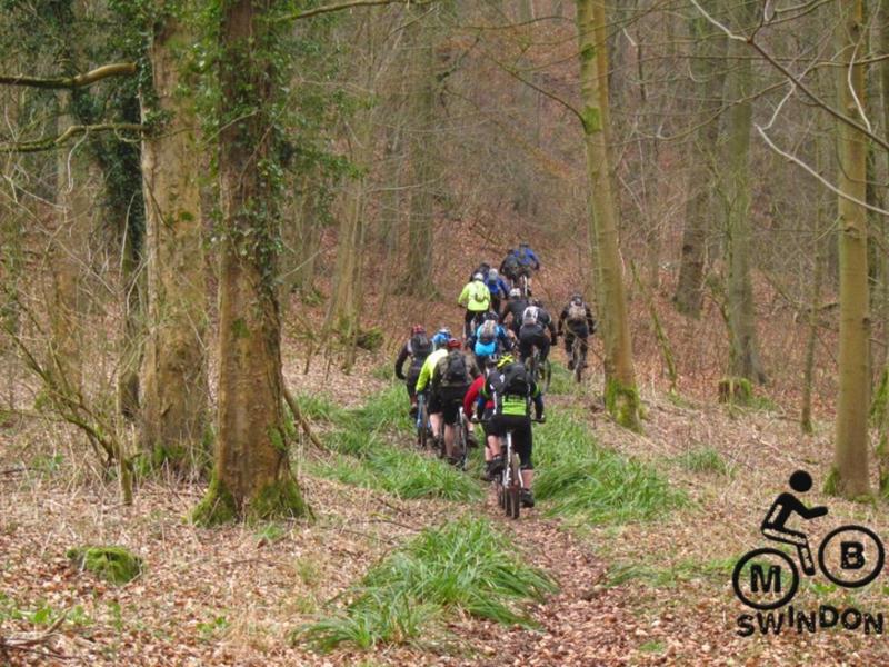 Mountain biking near Stroud.