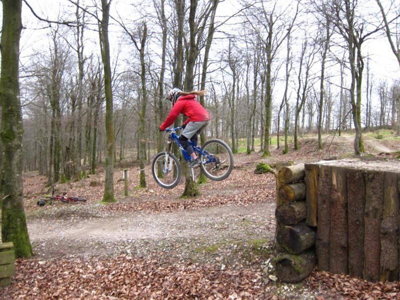 Big drop at UKBikePark.