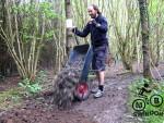 Fixing a mountain bike trail.