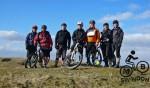 Group of mountain bikers on the Trans Cambrian Way