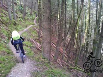 Singletrack on trans cambrian way MTB route.