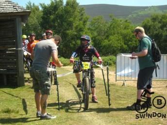 Hannah at the start of the Mondraker Exmoor stage