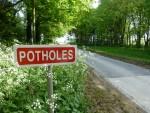 Salisbury ranges pothole sign