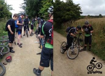 MB Swindon 'puncture repair watching team' in action.