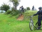 Mountain biking on Minchinhampton Common.