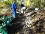 Fixing boggy trail.