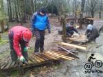 Building a wooden section at the Croft Trail in Swindon.