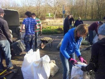 Trail build volunteers